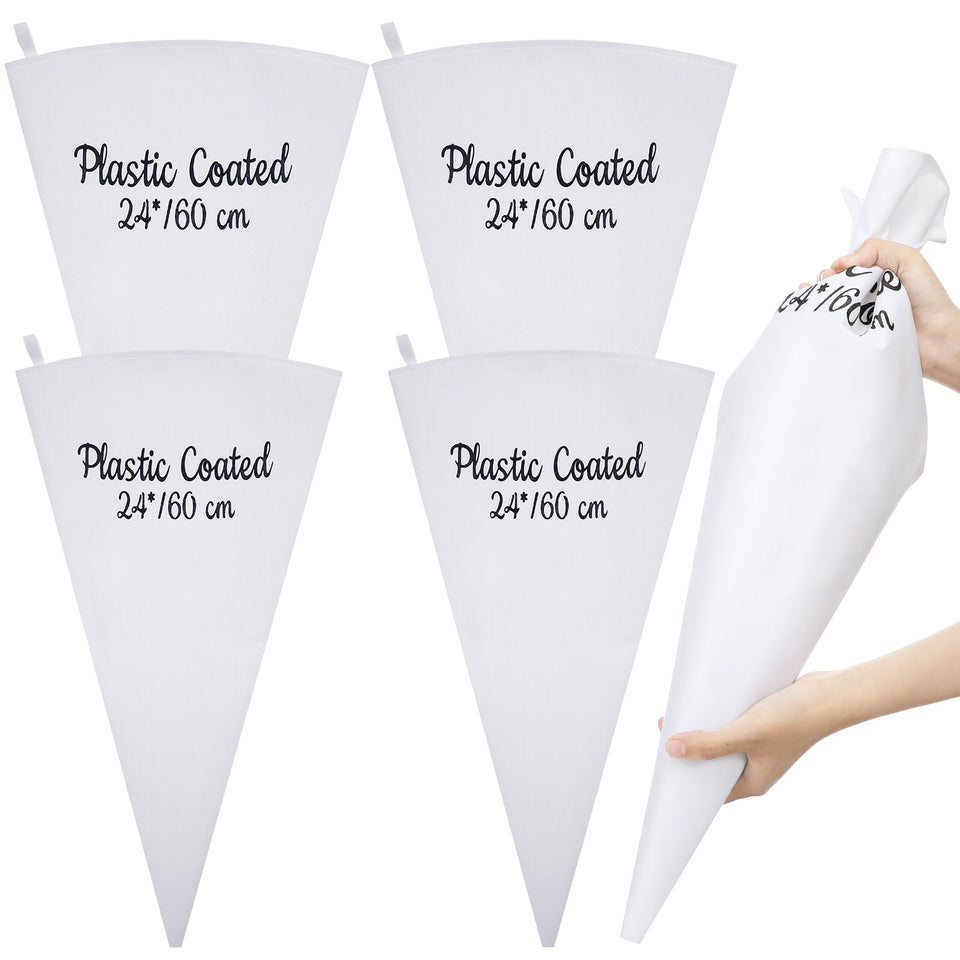 Nuogo four-pack 24-inch canvas pastry bags for precise frosting on cakes
