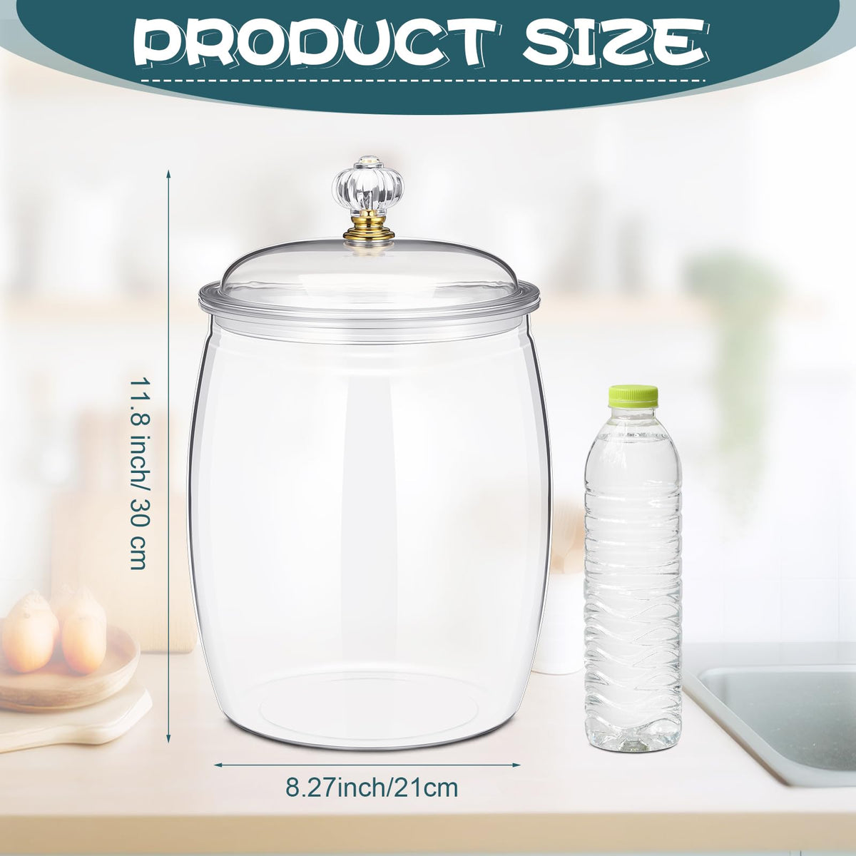 Nuogo clear plastic jar highlights contents for quick identification.