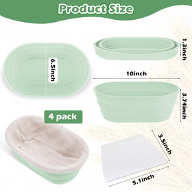Nuogo collapsible green bread proofing basket saves storage space