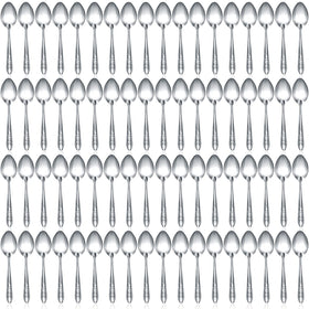 Nuogo dessert spoons set displayed on table, durable stainless steel for family meals