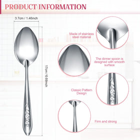 Nuogo dinner spoons 6.69-inch size shown during a dining event
