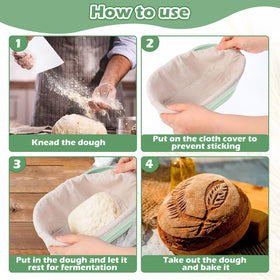 Nuogo four-piece dough scraper set for shaping dough