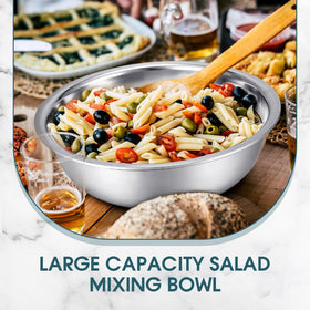 Nuogo bowls with flat base for stable mixing on counters