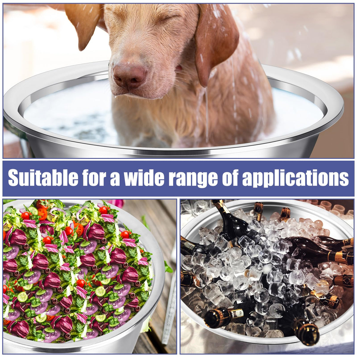 Nuogo 201 stainless steel bowls for durable, long-lasting use