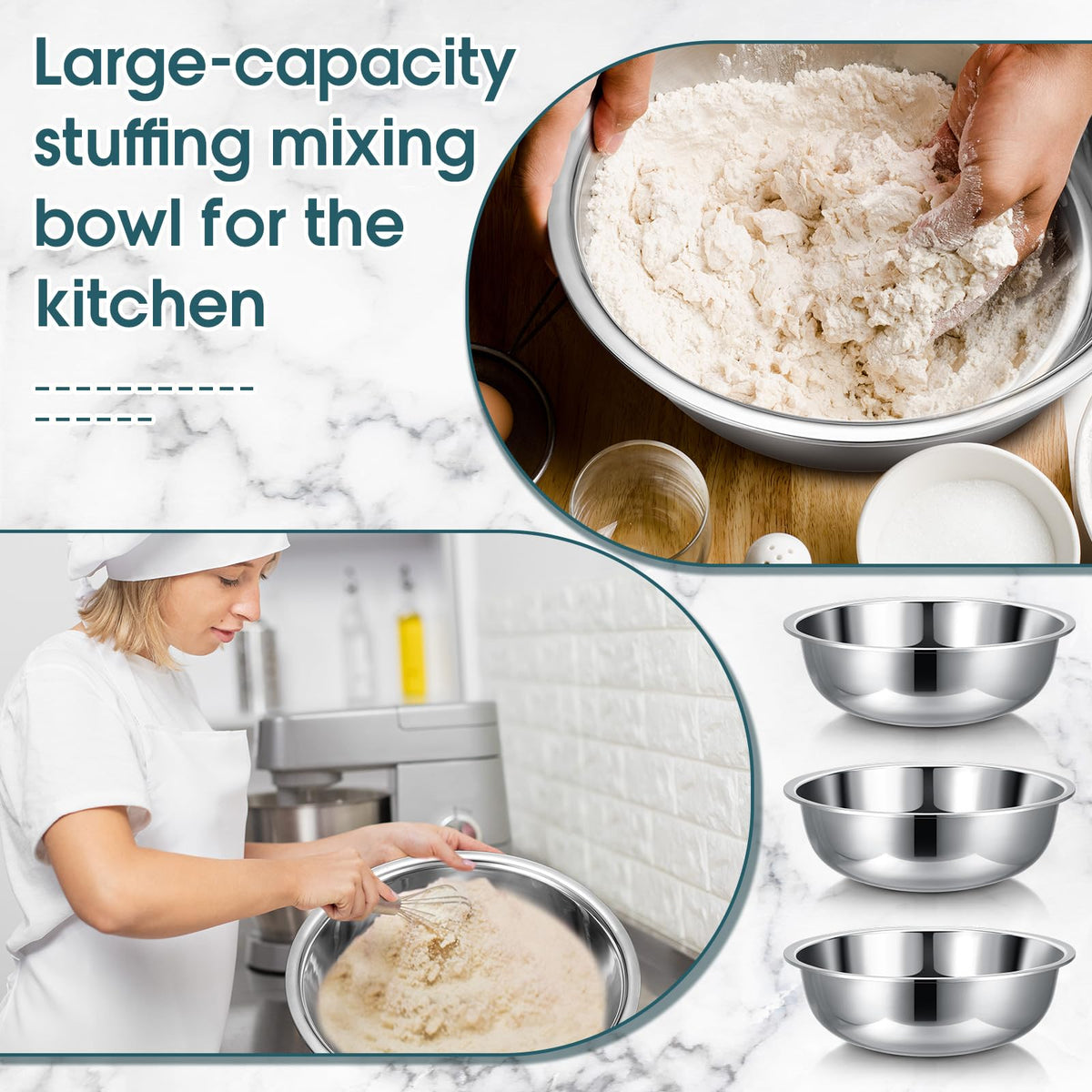 Nuogo mirror-finish bowls with dishwasher-safe convenience