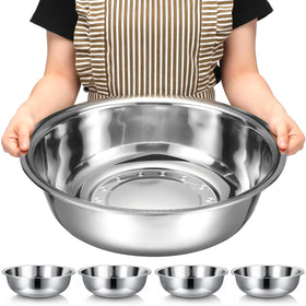 Nuogo four-piece stainless steel mixing bowls for versatile prep and mixing