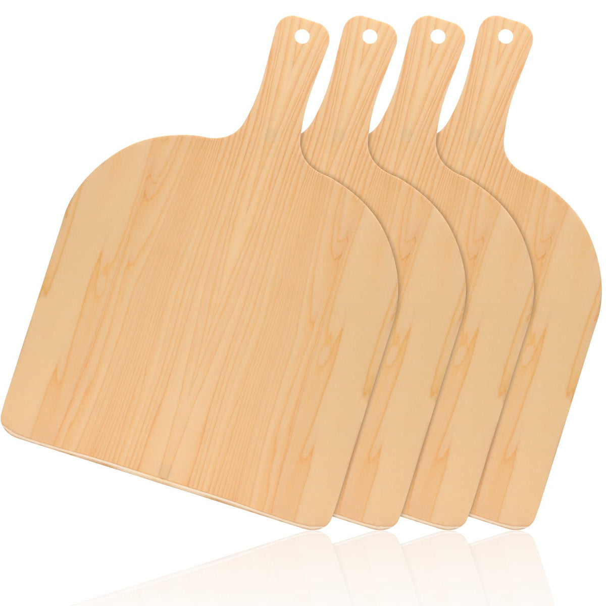 Nuogo wood pizza peel with 12-inch diameter ideal for lifting hot pizzas