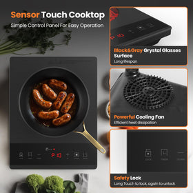 Nuopuplai ceramic surface is durable and easy to wipe clean.