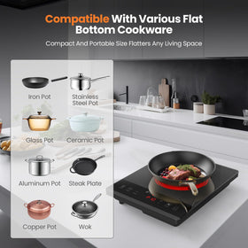Nuopuplai hot plate controls showcase 10 heat levels for precise cooking.
