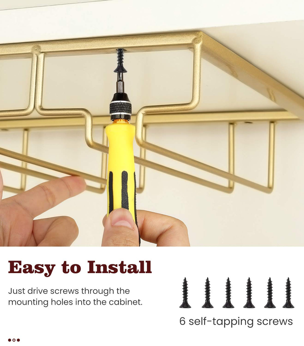 Nuovoware installation under shelf with screws for quick setup