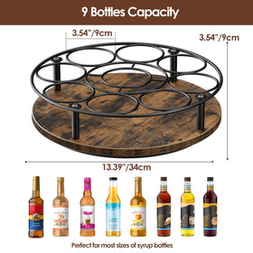 Nuovoware syrup rack with wooden base highlights durable balance for tabletop use