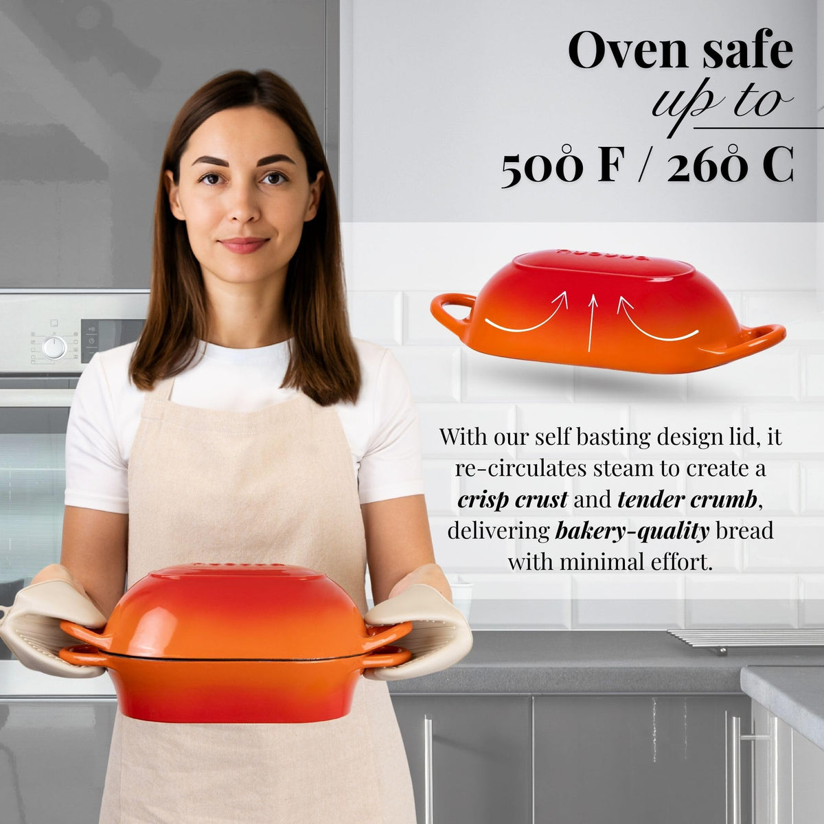 Nuovva all-stove compatible design supports induction and ovens for versatile baking
