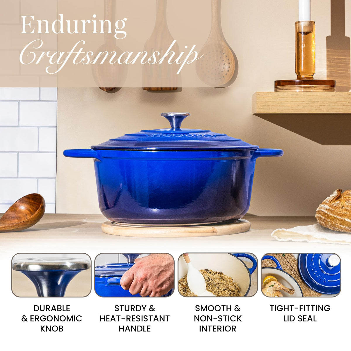 Nuovva cast iron dish designed for hob-to-oven recipes and balanced heat