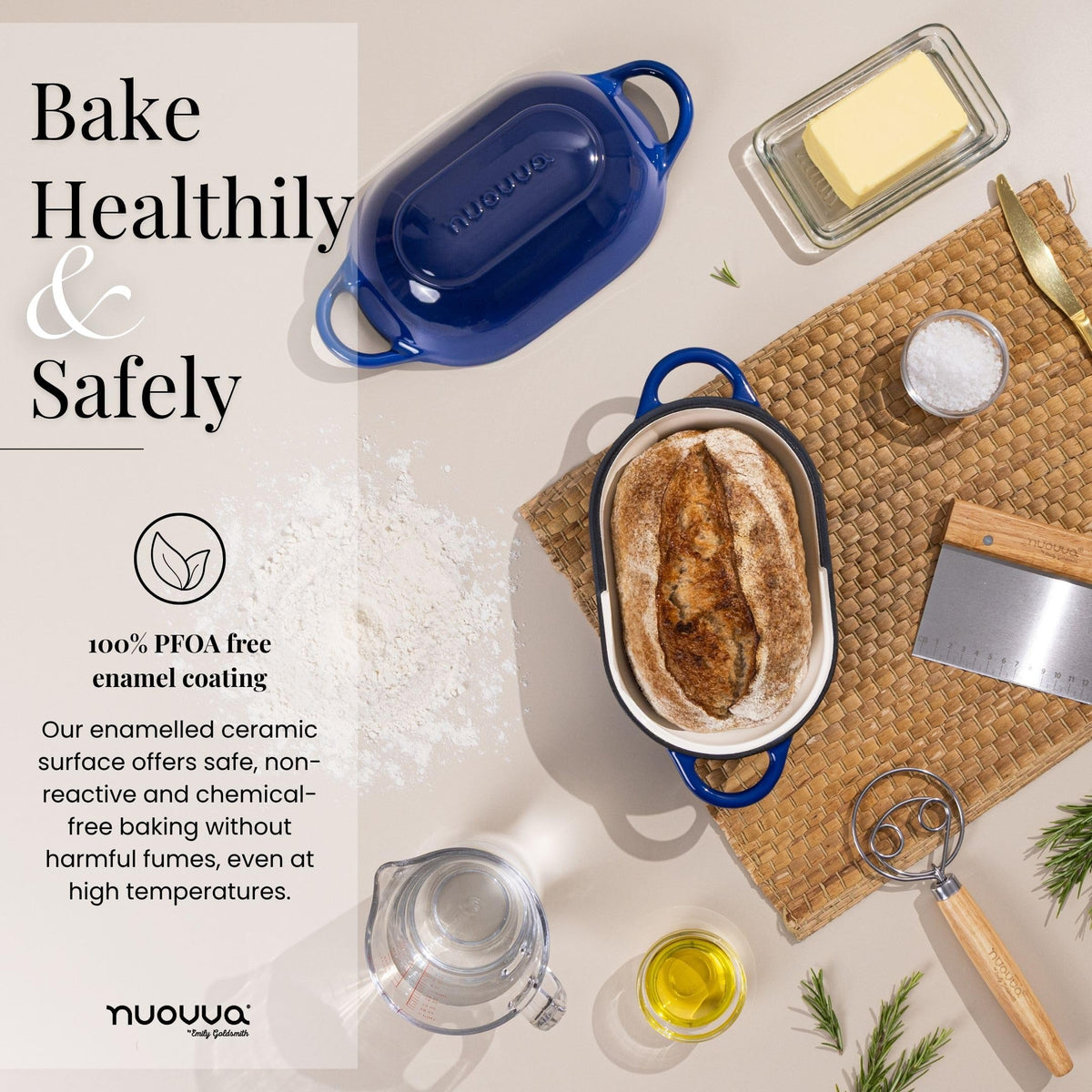 Nuovva durable triple-layer enamel coating for long-lasting use