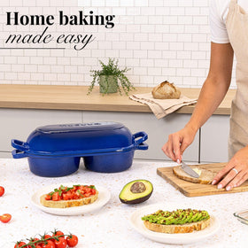 Nuovva dark blue finish adds contemporary style to your kitchen.