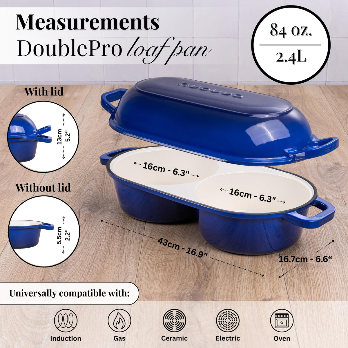Nuovva enamel coating highlights a durable, easy-clean surface for daily baking.