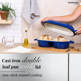 Nuovva induction-compatible base works on gas, electric, ceramic, and induction stoves.