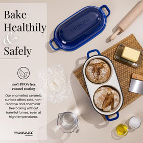Nuovva self-basting feature helps retain moisture for soft interiors.