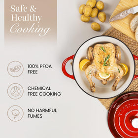 Nuovva dutch oven transitions from stovetop to oven with ease.