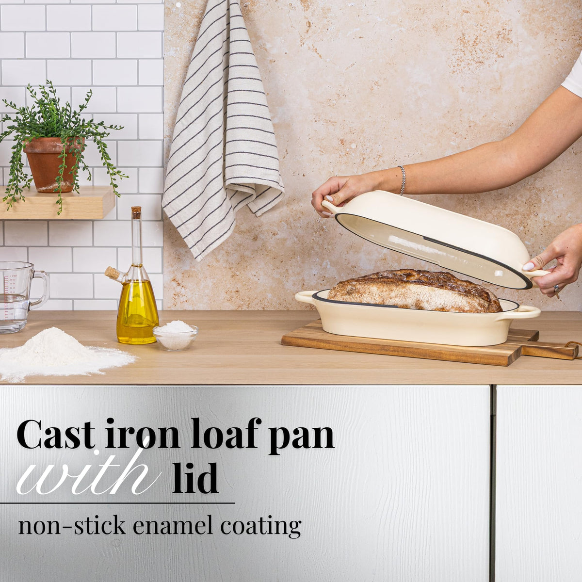 Nuovva smooth enamel coating enables quick, easy cleaning after baking