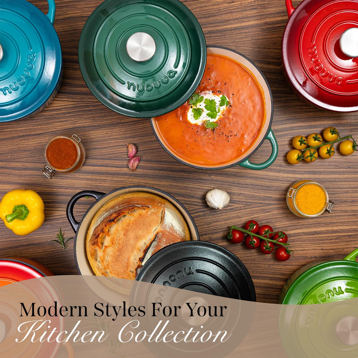 Nuovva enamel coating close-up highlighting durability and nonstick surface