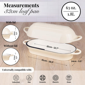 Nuovva moisture-locking lid bread loaf pan shows self-basting design for moister loaves