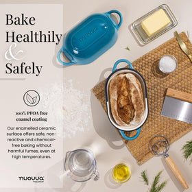 Nuovva cookware compatible with gas, electric, ceramic, and induction