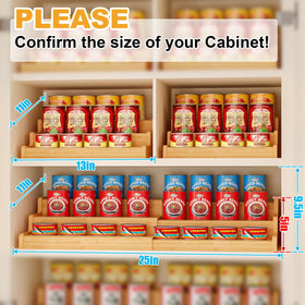 Clear visibility shelf helps locate cans quickly.