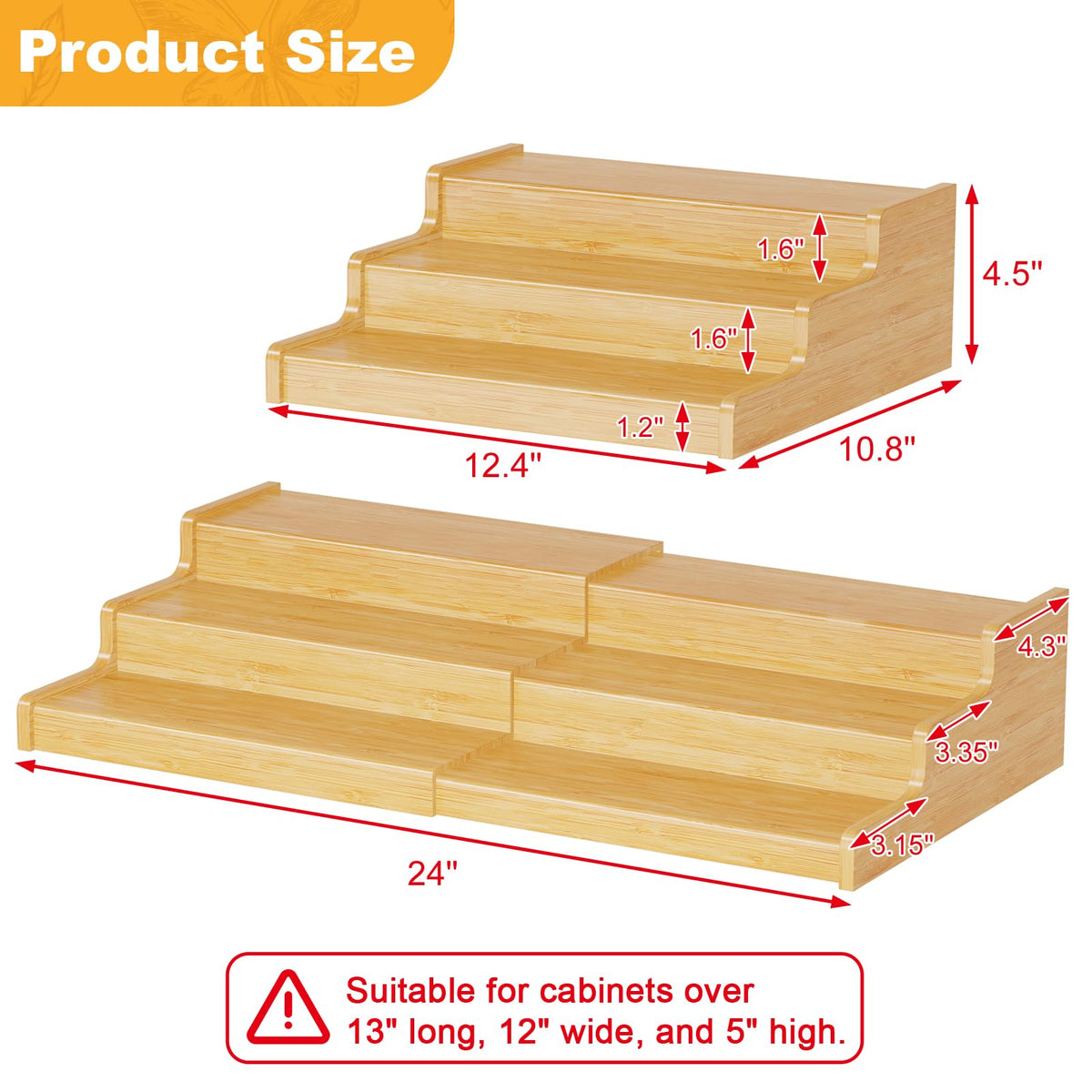 Smooth polished base provides stable support for multi-layer setups.