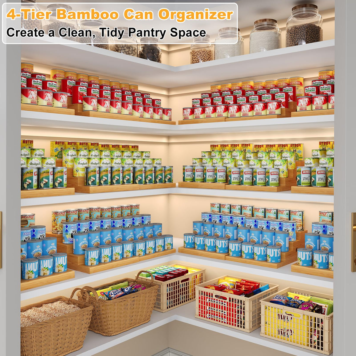 NuoyuanShen 4-tier adjustable organizer, maximizes vertical storage in cabinets