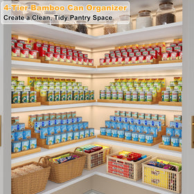 NuoyuanShen 4-tier adjustable organizer, maximizes vertical storage in cabinets
