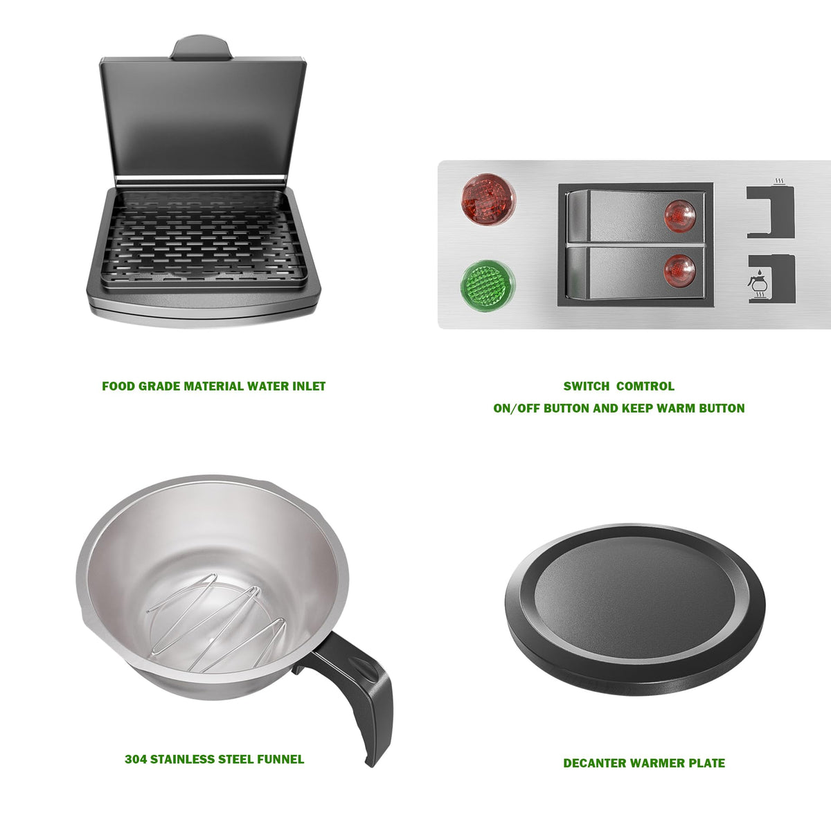 User-friendly control panel with keep-warm function