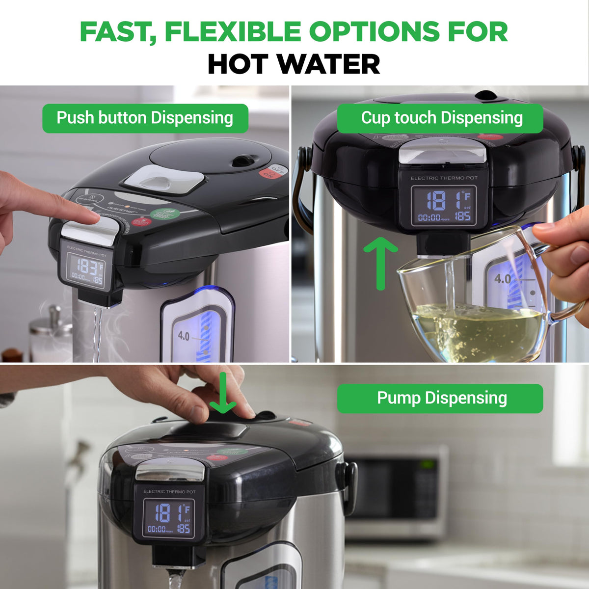 NutriChef 360-degree rotating base eases pouring from any angle.