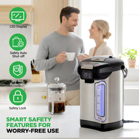 NutriChef auto shut-off and safety lock prevent spills.