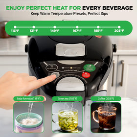 NutriChef transparent water tank shows level clearly for refills.