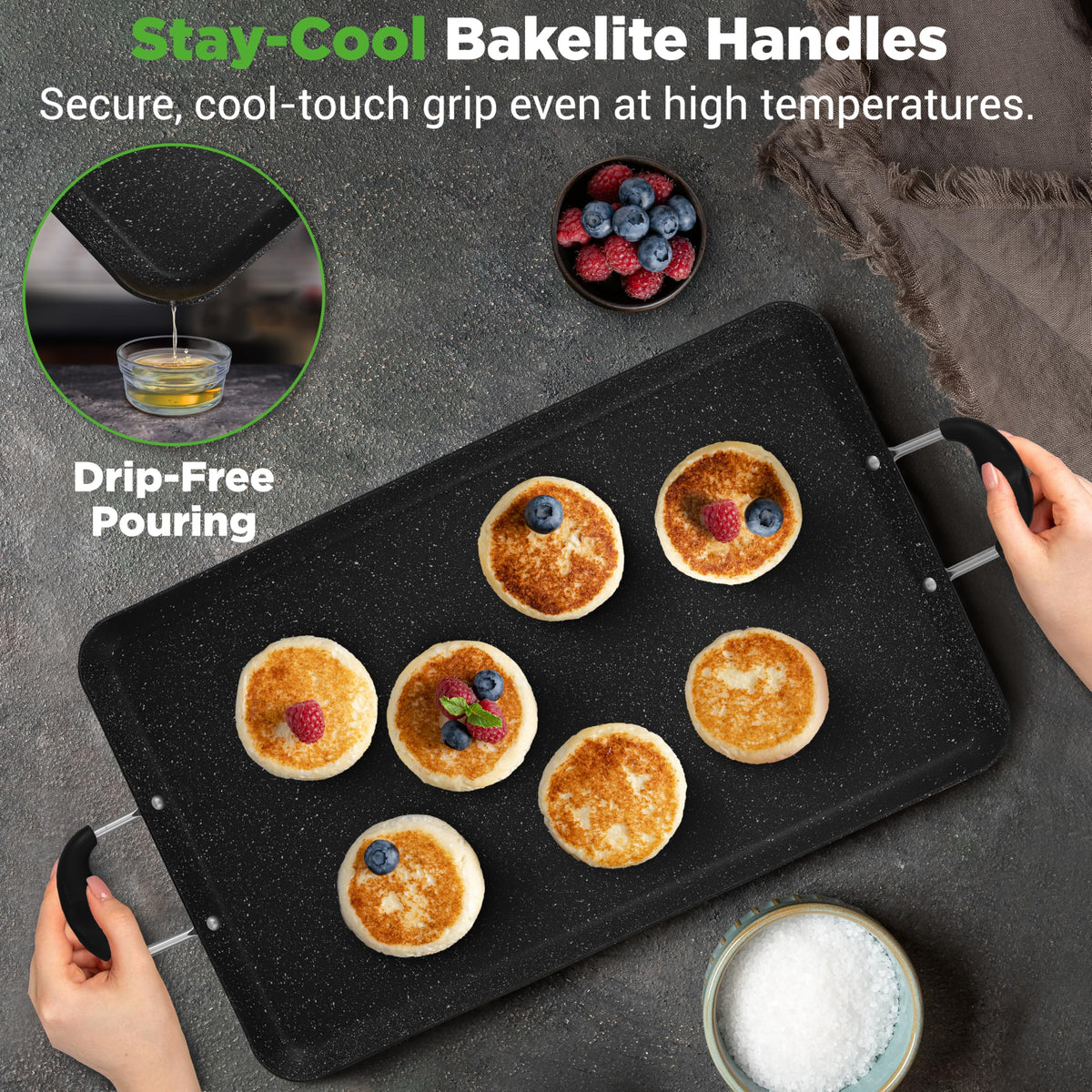 NutriChef dishwasher-safe griddle for quick cleanup after meals.