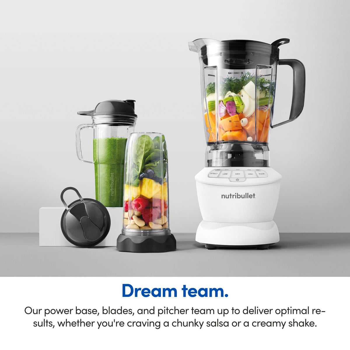NutriBullet two-to-go lids offer convenient on-the-go compatibility.