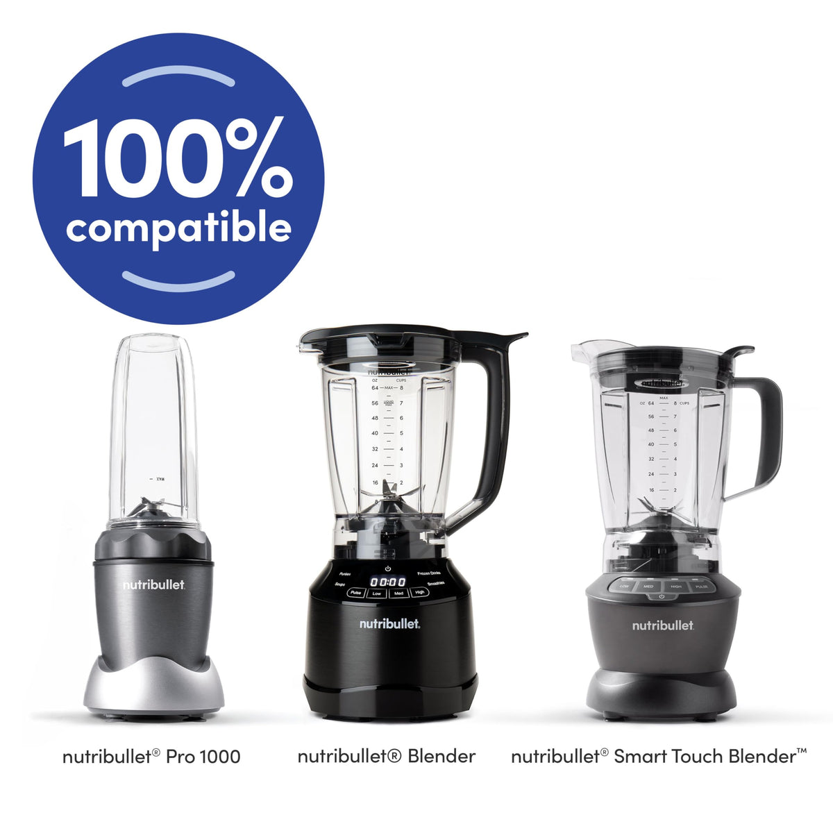 NutriBullet 32 oz cup with To-Go Lid lid-closed view, travel-ready beverages