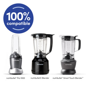 NutriBullet 32 oz cup with To-Go Lid lid-closed view, travel-ready beverages