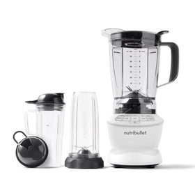 NutriBullet 64 oz pitcher with vented lid shown for large-batch smoothies.