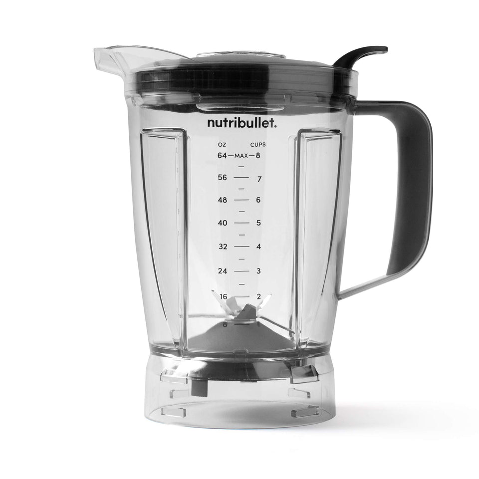 nutribullet 64oz pitcher with vented lid for blending hot ingredients safely