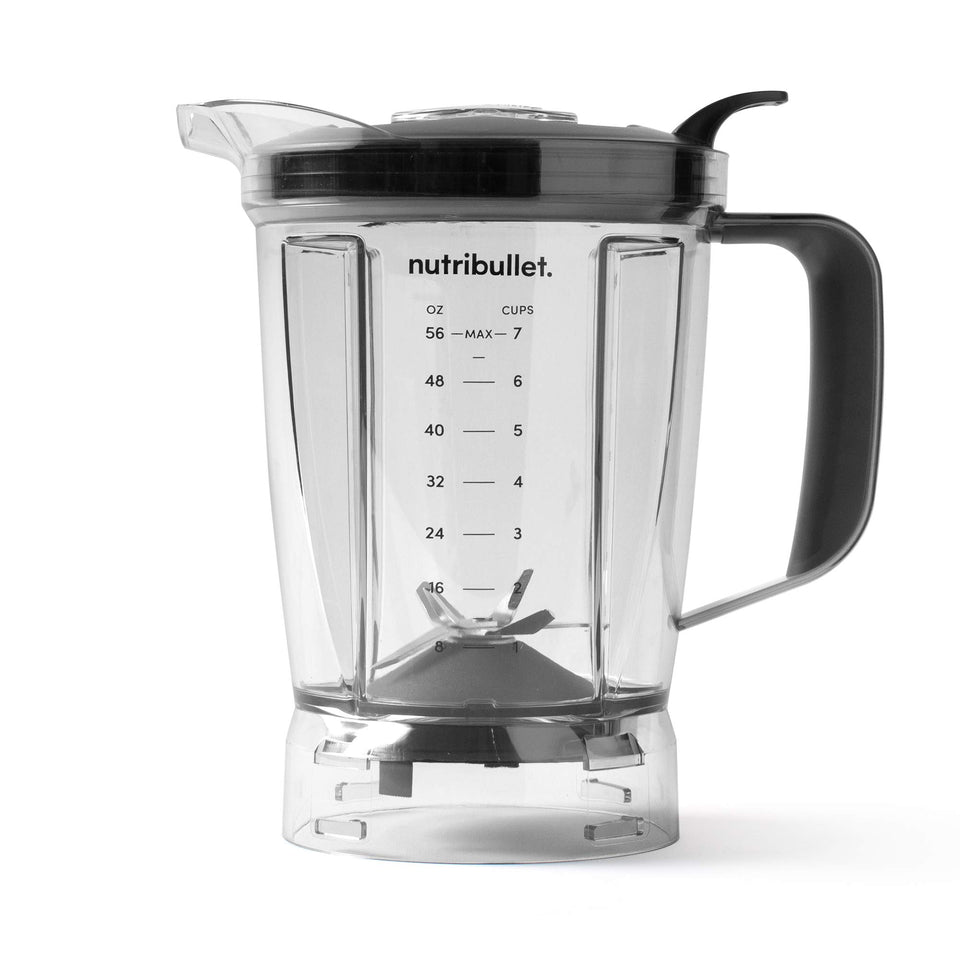NutriBullet ANBFP56 56-ounce pitcher, clear with black accents, ideal for smoothies and batch blends.