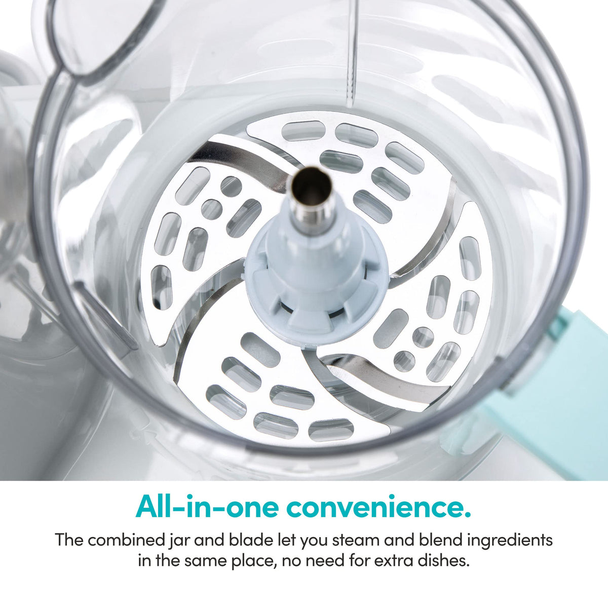nutribullet Baby auto-steam-blend cycle frees your hands.