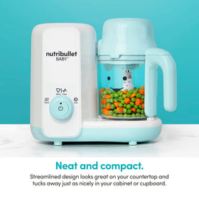 nutribullet Baby compact-all-in-one unit saves space.