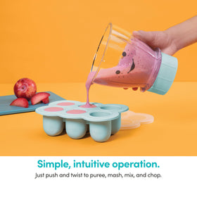 NutriBullet Baby storage cups with date rings maintain freshness and portions.