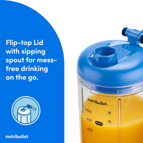 Nutribullet Flex 22oz cup provides ample blending capacity.