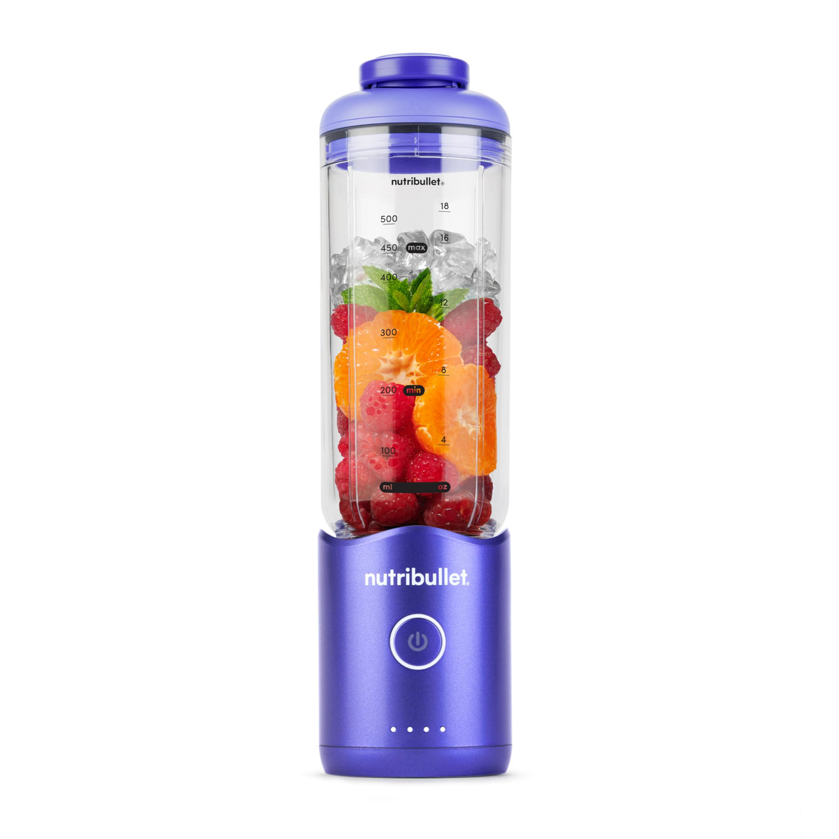 NutriBullet Flex blender with motor base detached for lighter travel.