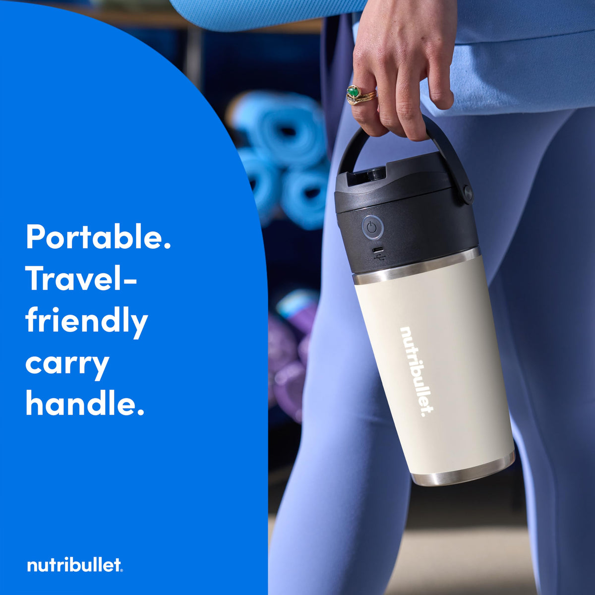 NutriBullet Flip blends ice and frozen fruits smoothly.