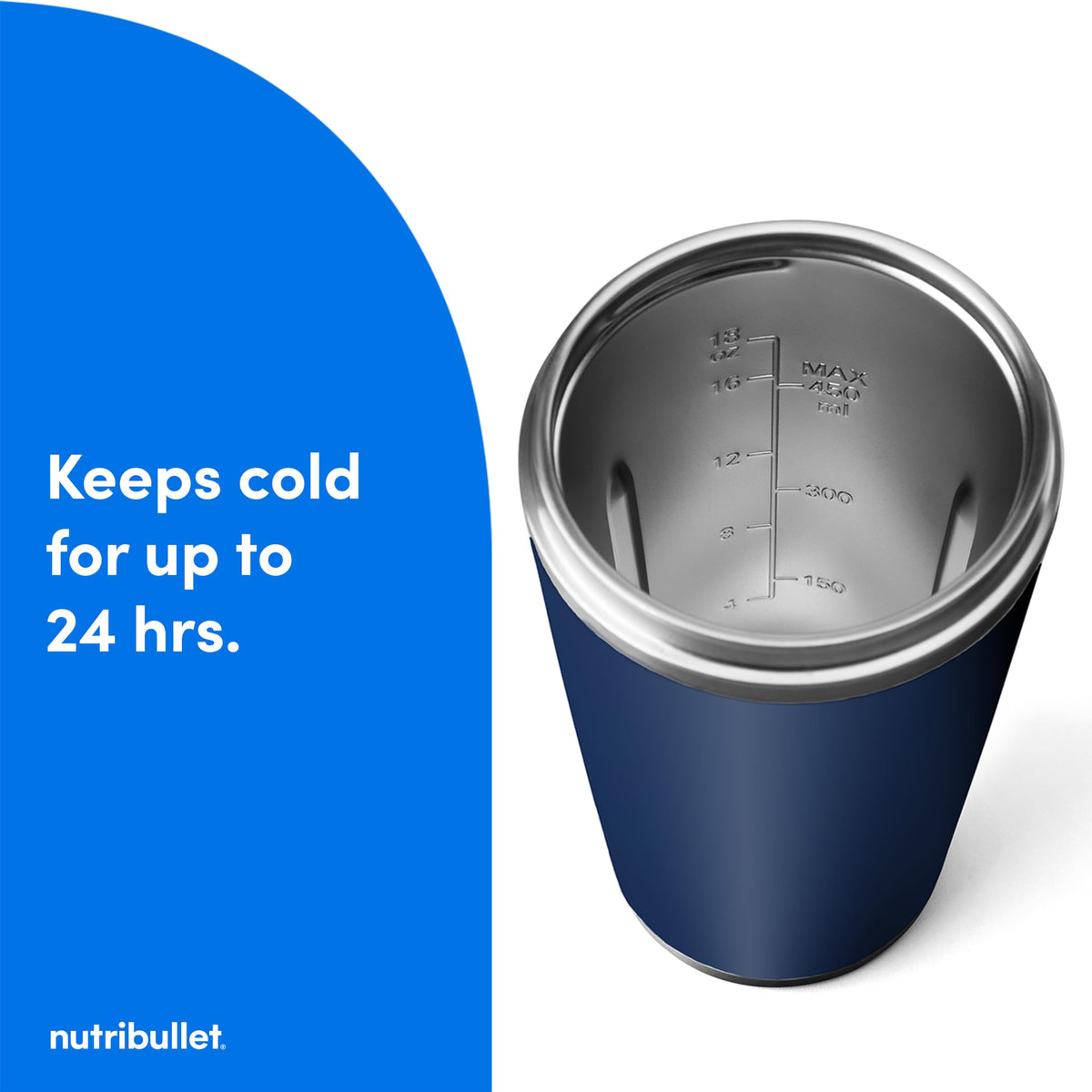 NutriBullet Flip enables ice blending for refreshing smoothies on the move.