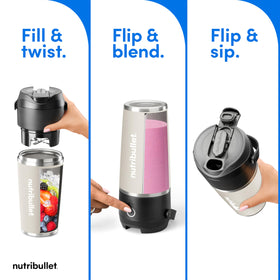 NutriBullet Flip matte linen finish adds a sleek, modern look.